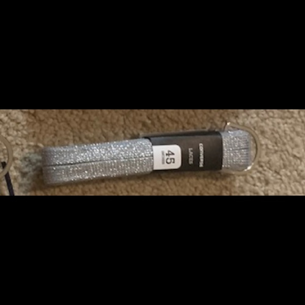 Silver sparkle converse shoelaces